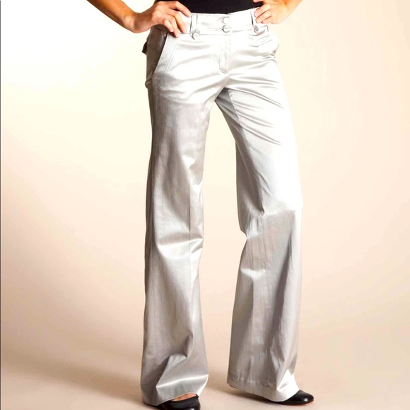 Da-Nang Pants - Da-Nang Silver Woven Trousers